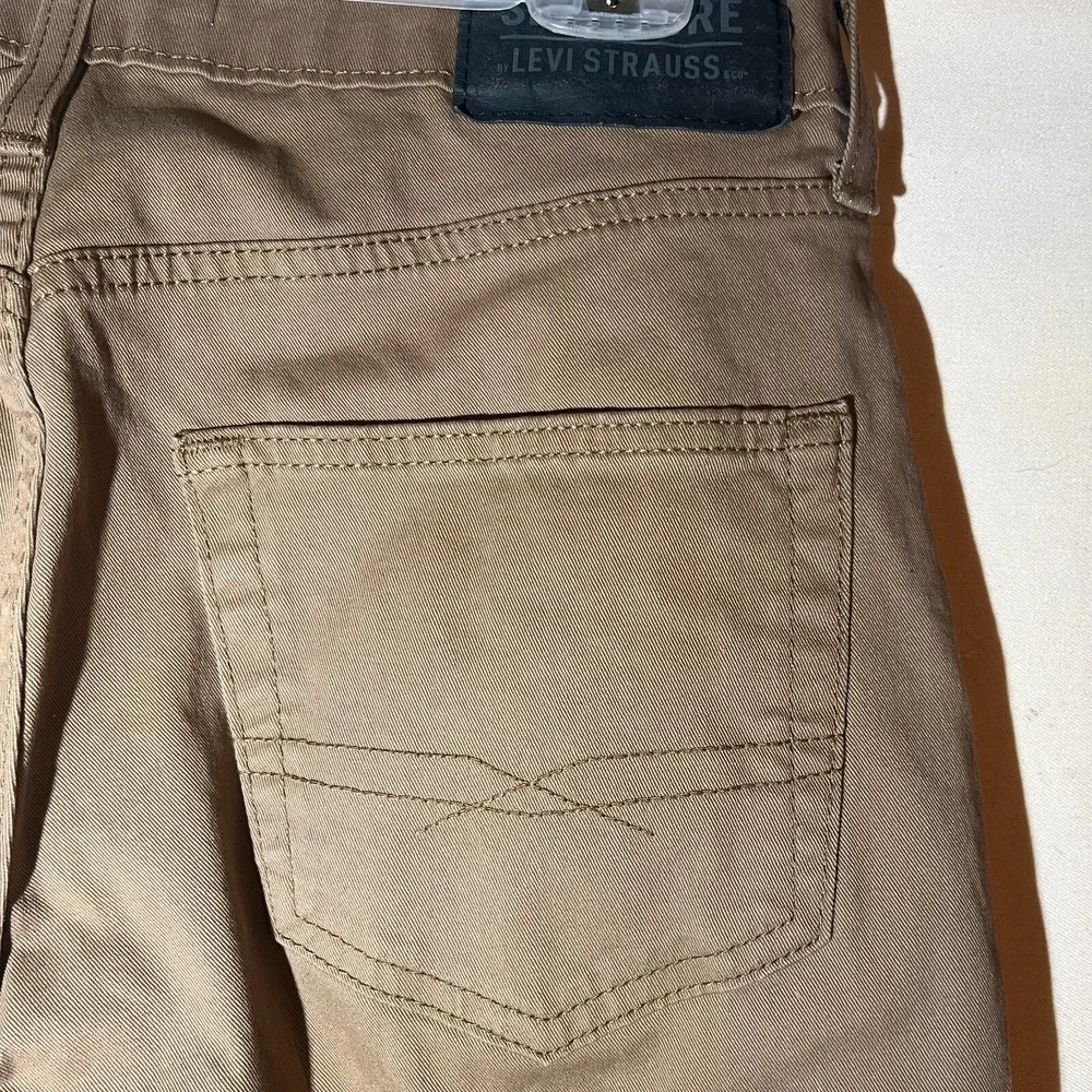 Signature By Levi Strauss Straight Jeans 28x30 Brown Denim Cotton Stretch A61